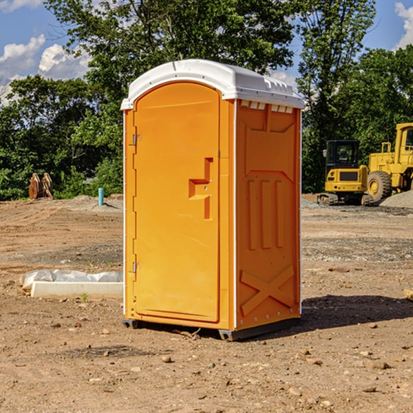 how often are the porta potties cleaned and serviced during a rental period in Middleway